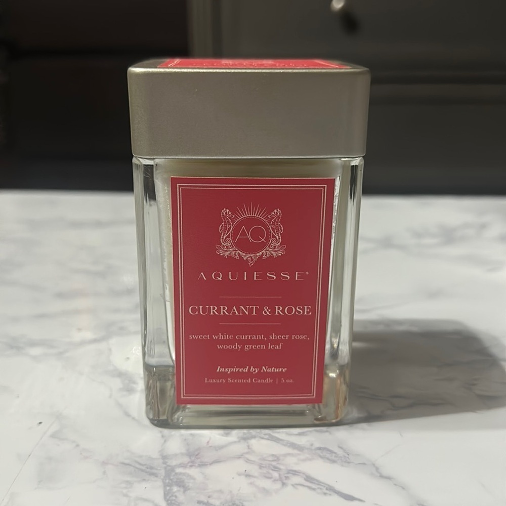 NEW Aquiesse Currant and Rose Luxury Scented Candle 5 oz